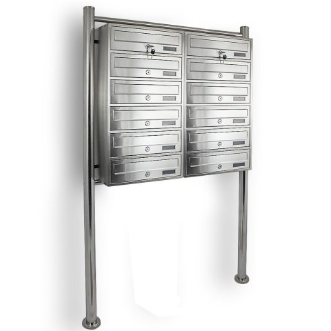 SKRZYNKA POCZTOWA LOKATORSKA 2x6 METALLIC STAL NIERDZEWNA SKRZYNKA POCZTOWA LOKATORSKA 2x6 METALLIC STAL NIERDZEWNA
