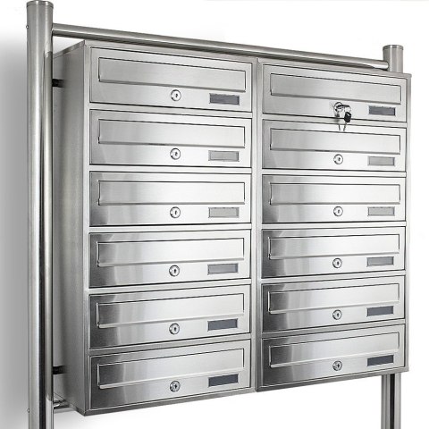 SKRZYNKA POCZTOWA LOKATORSKA 2x6 METALLIC STAL NIERDZEWNA SKRZYNKA POCZTOWA LOKATORSKA 2x6 METALLIC STAL NIERDZEWNA