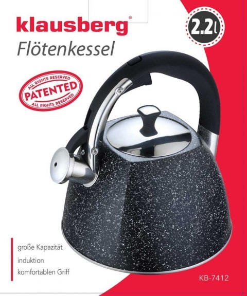 CZAJNIK Z GWIZDKIEM KLAUSBERG 2,2L KB-7412