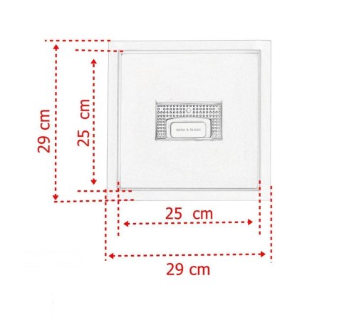 Odpływ Prysznicowy Kwadratowy 25x25 cm Stal Nierdzewna Wyjmowany Syfon