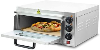 Piec Elektryczny Uniwersalny 2000W do Pizzy Chleba 350°C Kamień Szamotowy