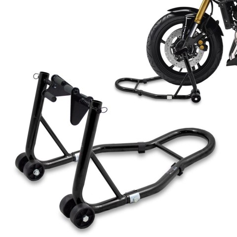 Stojak motocyklowy przedniego koła czarny stalowy 250kg CERTYFIKOWANY Stojak motocyklowy przedniego koła czarny stalowy 250kg CERTYFIKOWANY