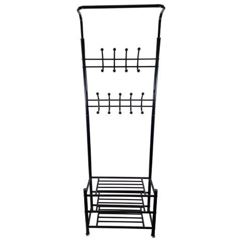 Wieszak stojący na ubrania obuwie czarny