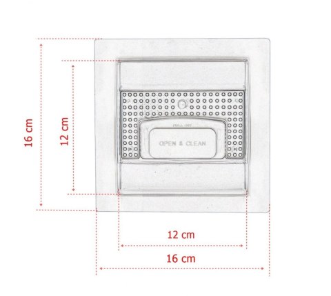 Odpływ kwadratowy Minimalistyczny Ściek prysznicowy 12x12