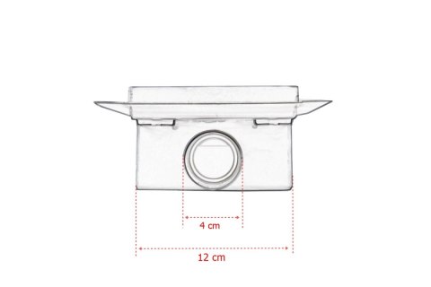 Odpływ kwadratowy Minimalistyczny Ściek prysznicowy 12x12