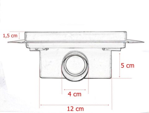 Odpływ kwadratowy krata ściekowa prysznicowa 15x15