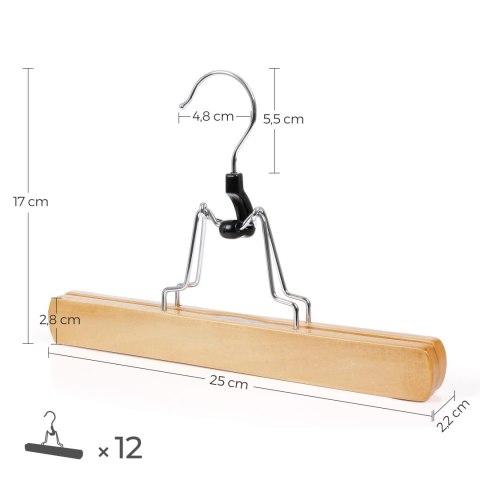 Wieszaki na spodnie 12szt - CRW007-12