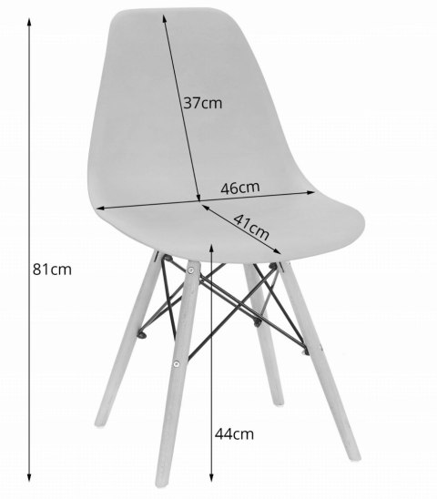 Zestaw stół prostokątny ADRIA 120x80 biały + 6 krzeseł OSAKA czarne