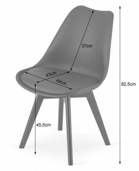 Zestaw stół prostokątny 120x80 craft + 4 krzesła MARK czarne