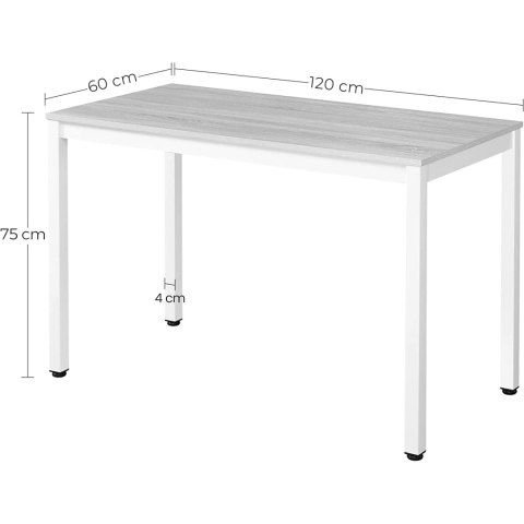 Zestaw stół prostokątny TESSA 120x60 jasny dąb + 4 krzesła OSAKA czarne