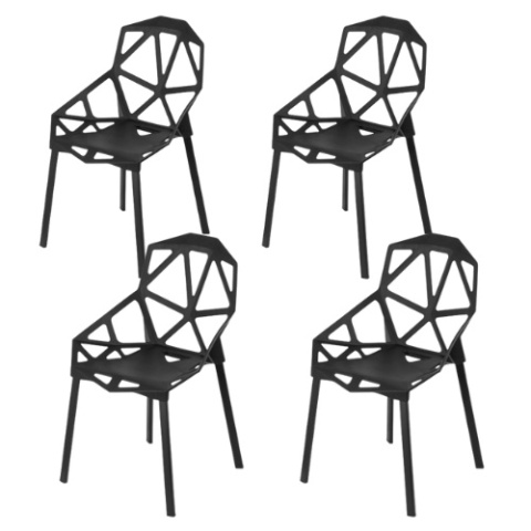 Krzesło ESSEN - czarne x 4