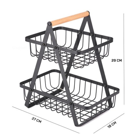 KOSZYK PIĘTROWY NA OWOCE PRZYPRAWY LOFT E-8084