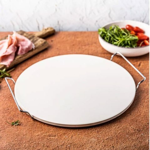 KAMIEŃ SZAMOT DO PIECZENIA I SERWOWANIA PIZZY 33cm KLAUSBERG KB-7788