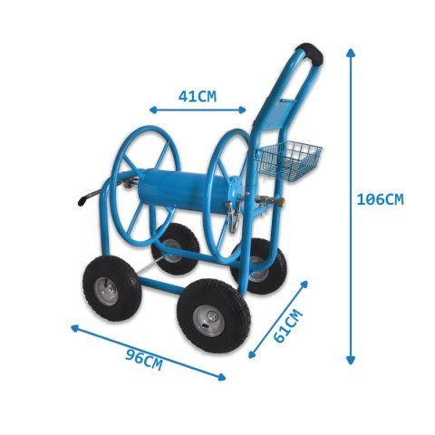 Wózek na wąż ogrodowy 70 m automatyczna szpula uniwersalne złącze
