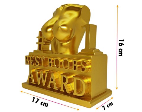 ZŁOTA STATUETKA BEST BOOBS AWARD NAGRODA ZA NAJLEPSZY BIUST PIERSI ZŁOTA STATUETKA BEST BOOBS AWARD NAGRODA ZA NAJLEPSZY BIUST PIERSI