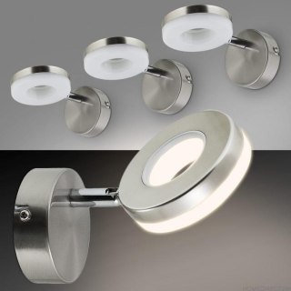 LAMPA ŚCIENNA LED RING 5W STAL NIERDZEWNA NOWOCZESNY DESIGN KLASA A+