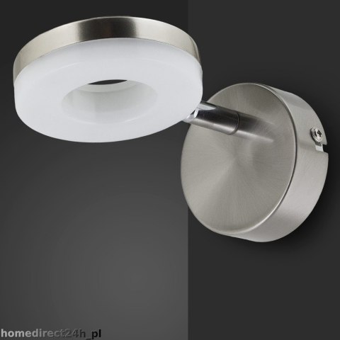 LAMPA ŚCIENNA LED RING 5W STAL NIERDZEWNA NOWOCZESNY DESIGN KLASA A+