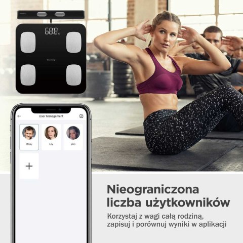 ANALITYCZNA WAGA ŁAZIENKOWA SMART IOS ANDROID KLAUSBERG KB-7852