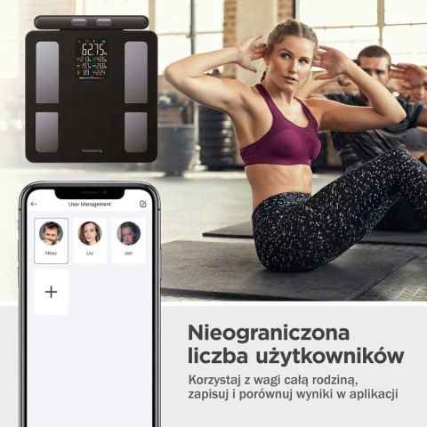 ANALITYCZNA WAGA ŁAZIENKOWA SMART IOS ANDROID KLAUSBERG KB-7856