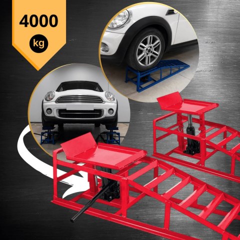 Rampy samochodowe hydrauliczne z regulacją wysokości nośność 2000 kg x2