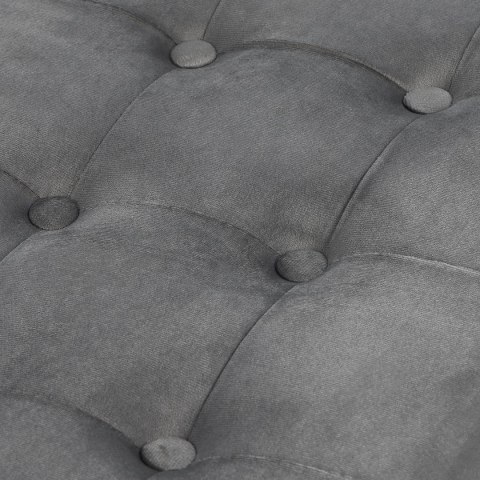 Pufa składana XL z guzikami - 60x38x38cm aksamit szara x 4 Pufa składana XL z guzikami - 60x38x38cm aksamit szara x 4