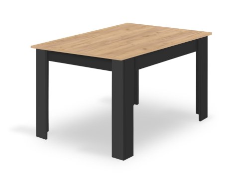 Stół NP 120x80 Artisan nogi czarne + 4 krzesła MARK czarne nogi naturalne