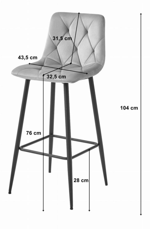 Hoker NADO - ciemna zieleń aksamit / nogi czarne x 3 Hoker NADO - ciemna zieleń aksamit / nogi czarne x 3
