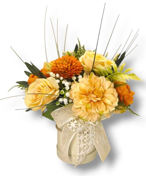 FLOWERBOX POMARAŃCZOWE KWIATY W PUDEŁKU NA DZIEŃ MATKI URODZINY IMIENINY FLOWERBOX POMARAŃCZOWE KWIATY W PUDEŁKU NA DZIEŃ MATKI URODZINY IMIENINY