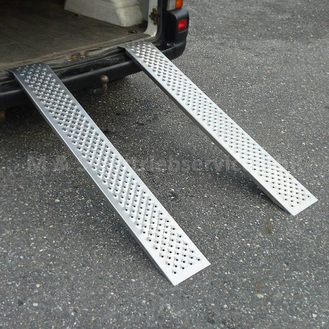 Najazdy aluminiowe 200cm 400kg komplet lekkie antypoślizgowe transport Najazdy aluminiowe 200cm 400kg komplet lekkie antypoślizgowe transport