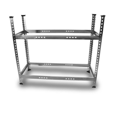Regał metalowy na opony 8 kół 150 kg czarny lekki bez narzędzi Regał metalowy na opony 8 kół 150 kg czarny lekki bez narzędzi