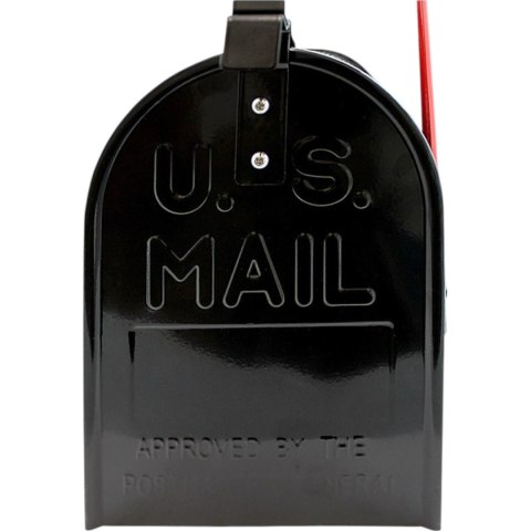 Skrzynka pocztowa usa postmail czarna stalowa amerykańska z flaga listy