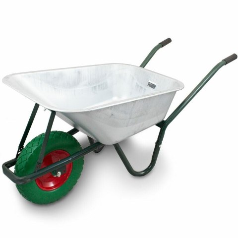Taczka budowlana 100l 250kg z kołem pu 40cm stalowa misa lekka